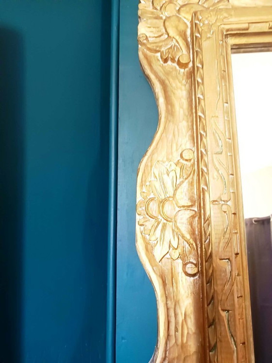 Image 1 of Large mirror in gilded wood