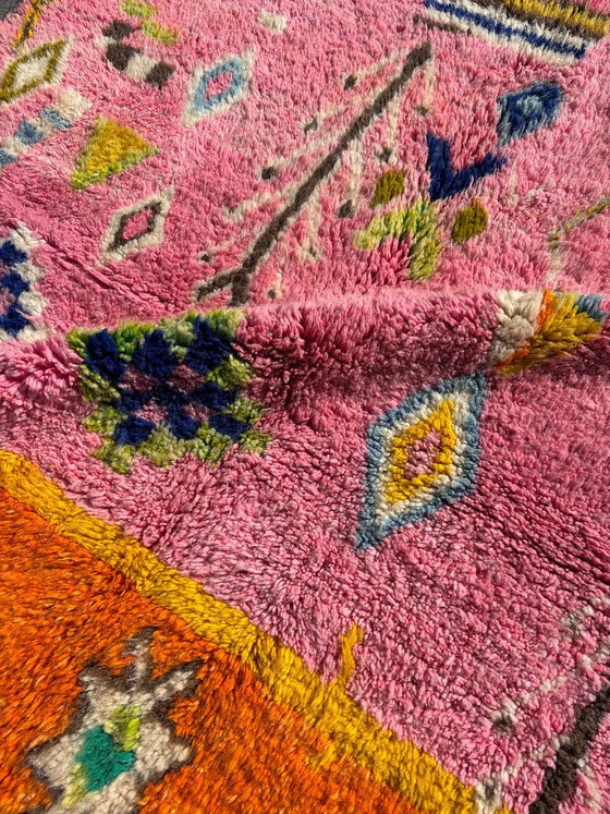 Pink and Orange Moroccan Berber Rug 220x260 cm – Handwoven Boujad Wool Carpet – Rugs & carpets (photo 6 of 12)