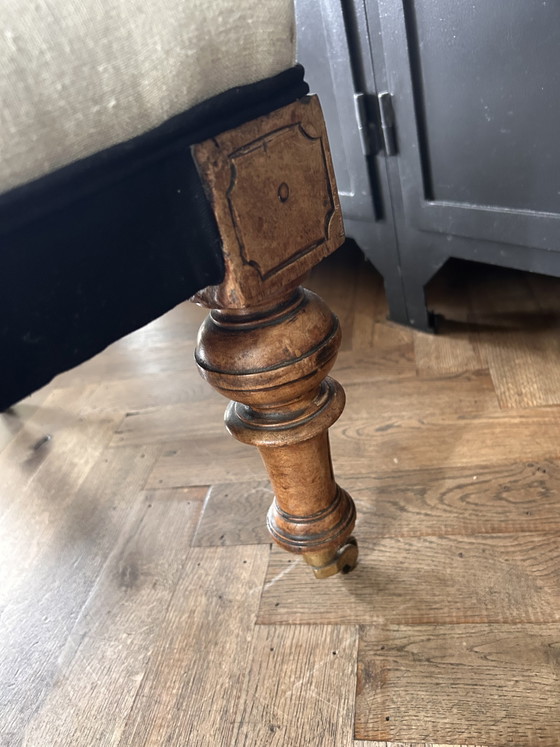 Image 1 of Antique Biedermeier knitting chair, newly upholstered