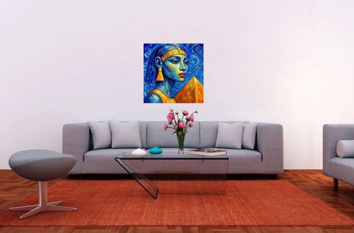 Painting on canvas Egyptia / Van Gogh style (60x60cm)