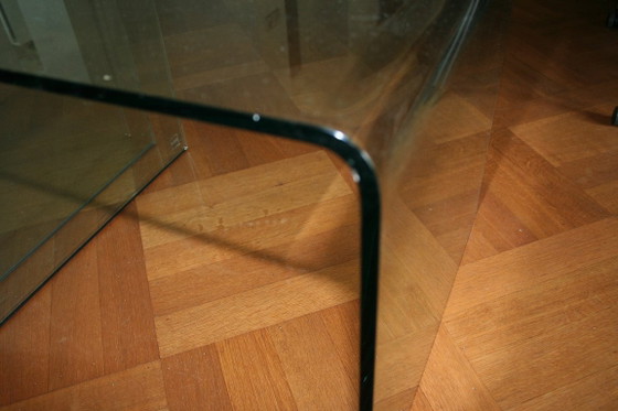 2 mesas auxiliares originales FIAM Italia D-LI – Cristal curvado – Fabricadas en Italia – Glass (photo 10 of 22)