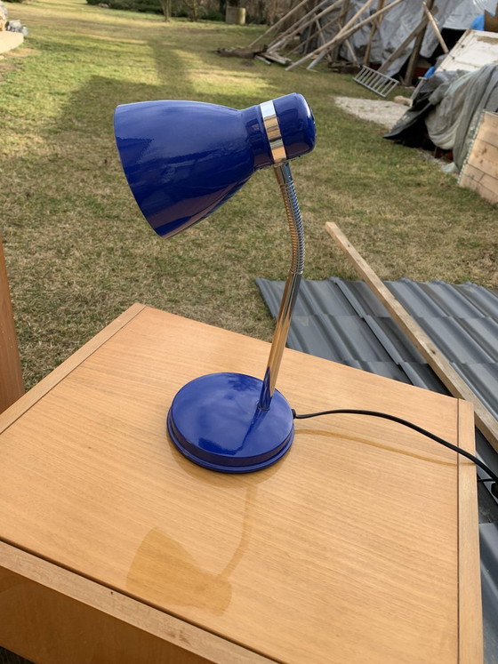 Lampada da tavolo blu Mid-Century, anni '70 – Lampade da tavolo, Mid Century Modern (photo 5 of 5)