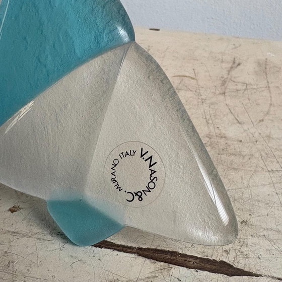 Image 1 of Orologio da tavolo vintage, vetro di Murano, di Nason & C.