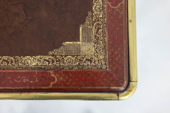 Image 1 of Bureau Plat de Style Louis XV à Décor de Scènes Lacustres, Circa 1850