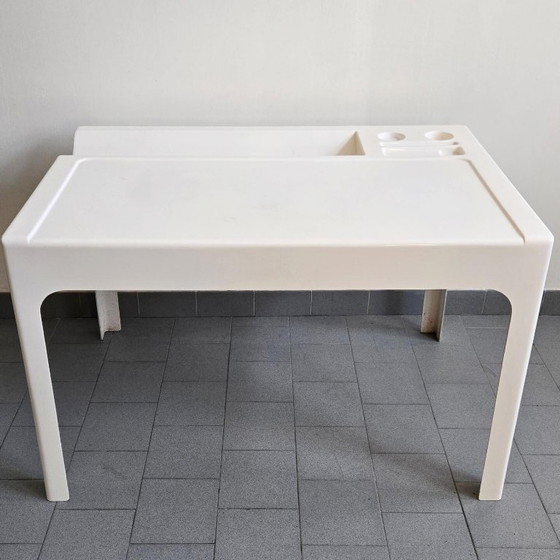 Image 1 of Vintage Ozoo bureau uit de jaren 60 in Space Age-stijl, ontworpen door Marc Berthier en gemaakt van glasvezel.