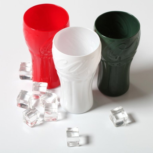 Set di 3 bicchieri Coca-Cola italiani / Bicchieri Coca-Cola tricolore verde, bianco e rosso