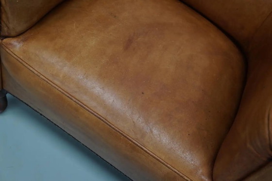 Image 1 of Vintage Nederlandse cognackleurige leren clubfauteuil