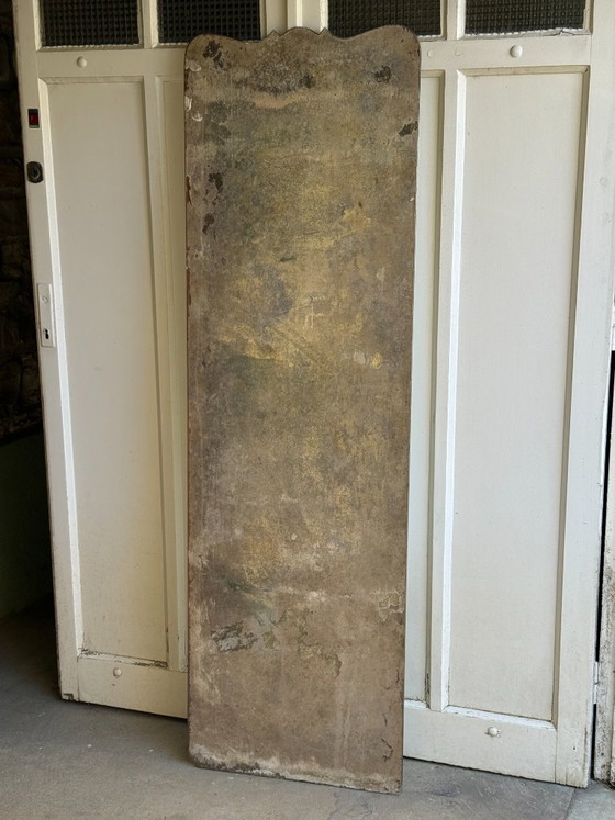 Large vintage scalloped beveled glass mirror – Wood (photo 11 of 11)