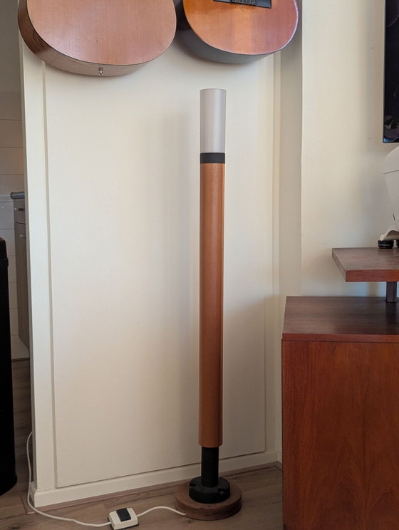 Lampada vintage in legno mid-century Massive forma particolare – Lampade da terra, Vetro, Metallo (photo 3 of 8)