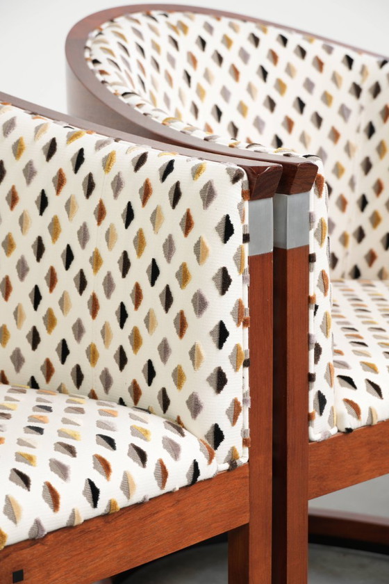 Image 1 of Unique Art Deco design Schuitema armchairs/occasional chairs from the Decoforma series with beautiful fabric upholstery.