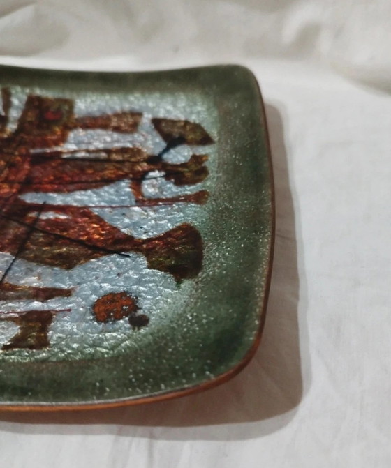 Image 1 of Giò Ponti, Enamel on copper centerpiece, Del Campo Turin production, 1950s-1960s