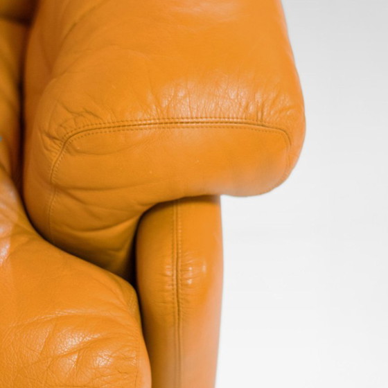 Image 1 of 1x Poltrone vintage Coronado in pelle marrone del 1970 di Tobia Scarpa per C&B Italia