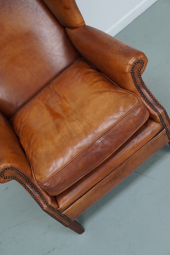 Image 1 of Vintage Nederlandse cognackleurige leren clubfauteuil