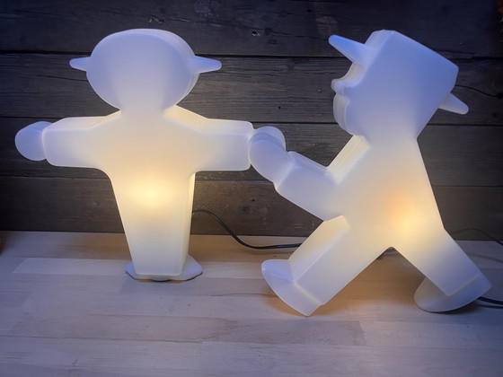 Image 1 of 2x Ampelmannetjes Lamp Pop Art