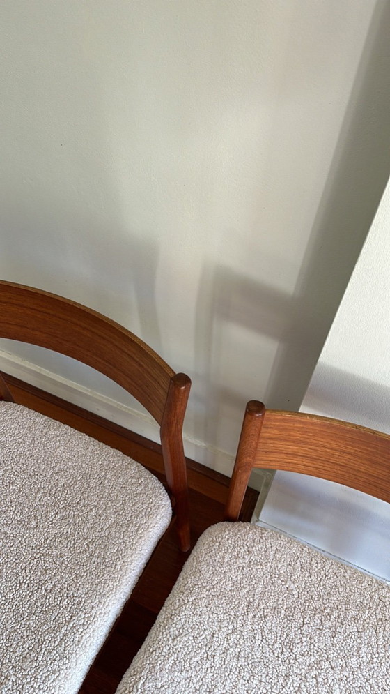 Image 1 of 4x vintage teak teddy chairs