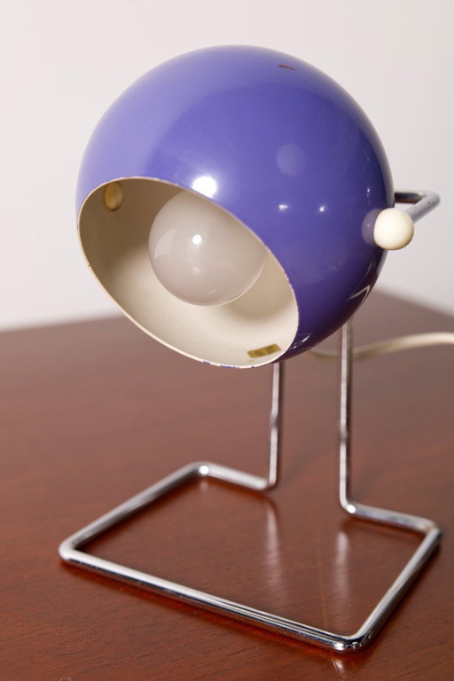 Lila schwedische Augapfel-Lampe, 1970er Jahre BOFA