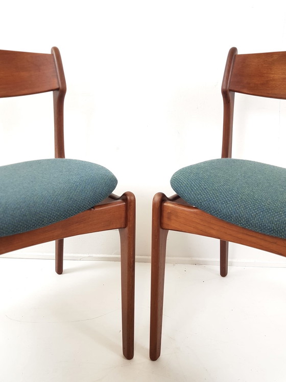 Image 1 of Sedie vintage Erik Buch modello 49 tessuto lana vergine De Ploeg