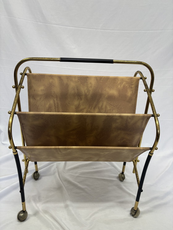 Image 1 of Portariviste vintage in ottone, design degli anni '50 di Cesare Lacca