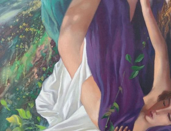 Peinture à l'Huile Originale Abstraite Figurative Nu Sons d'Été – Peintures et dessins, Canvas (photo 5 of 11)