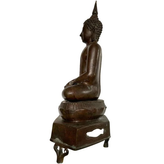 Buda de Bronce del Siglo XIX sobre Base de Templo Tailandia – Lote 184 – Esculturas, Bronze (photo 4 of 10)