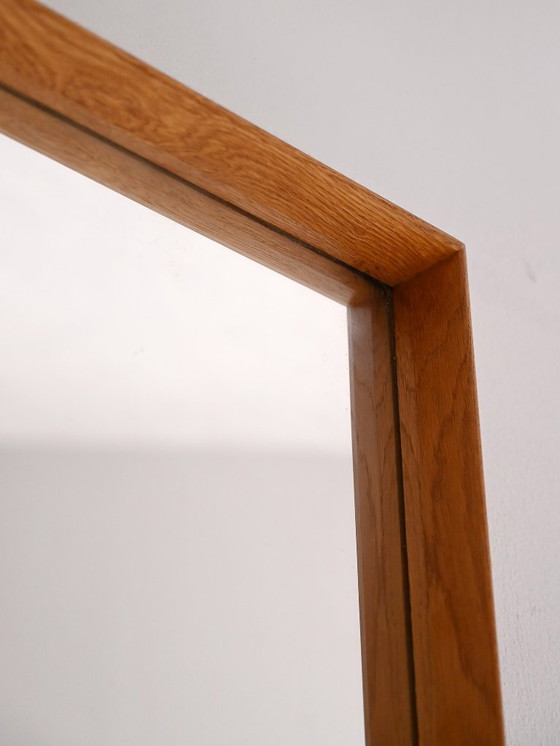 Image 1 of Miroir vintage des années 1950 avec appliques en laiton intégrées