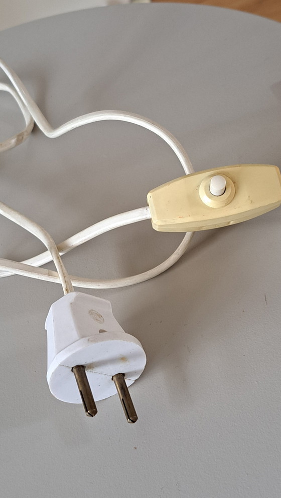 Image 1 of Lampada a morsetto Hala Vintage arancione e bianca - Design H. Busquet