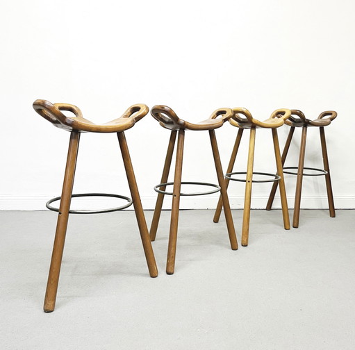 4x Barkrukken model “Marbella” van Sergio Rodrigues