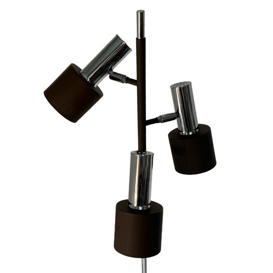 Johannes Hammerborg - Fog & Morup - Lampada da terra - Paralumi cromati e marroni - Design scandinavo/di metà (photo 9 of 9)