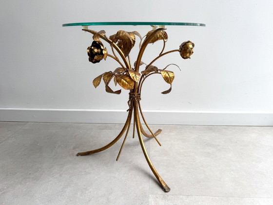 1x Tavolino vintage Hans Kögl Florentine Rose - Eclettico – Tavolini, Glass, Metal (photo 5 of 24)