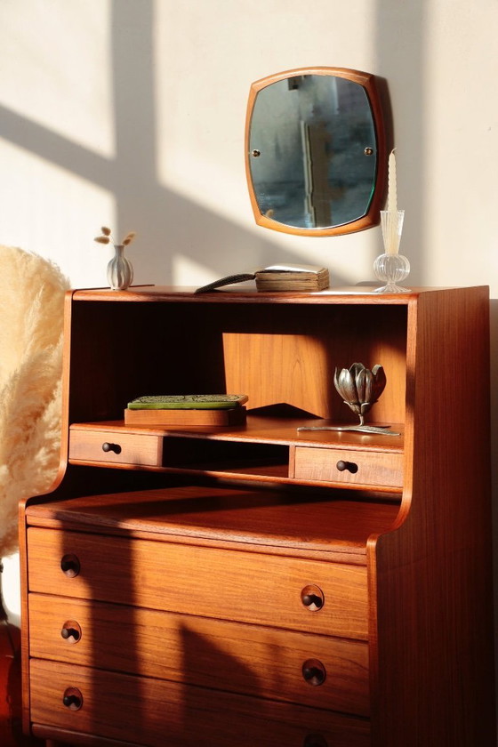 Image 1 of Vintage Scandinavische teakhouten secretaire - MSE Mobler (1960)