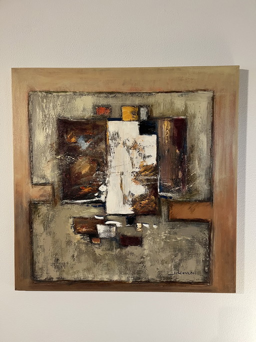 Peinture abstraite de Jef Lenaers "whatever" (quelque chose)