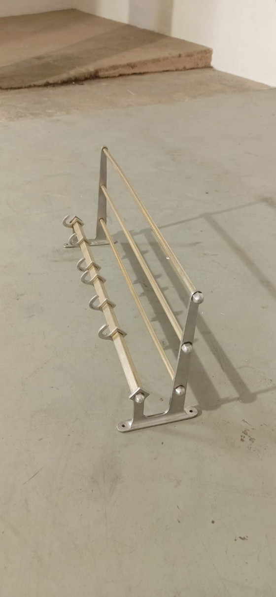 Image 1 of Vintage Art Deco Wall Mounted Coat Rack