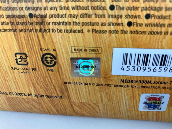 Image 1 of Bearbrick Michael Jordan 1992 Dream Team USA Jersey gold chrome 1000% MEDICOM toys 2021