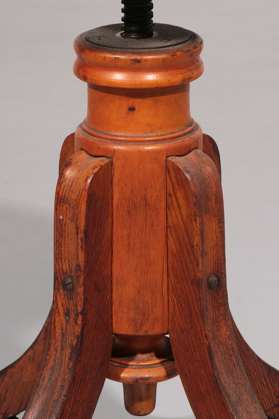 Image 1 of Vintage Scandinavische Pianokruk uit 1940 in massief beukenhout