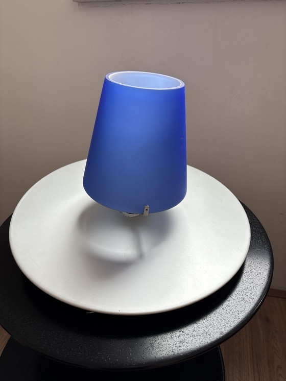 Image 1 of Via Bizzuno Plafondlamp Met Blauwe Glaskap