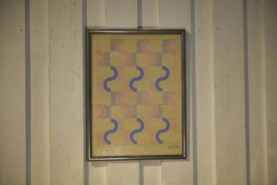Gouache on paper original unique modernist work by Jean Boris Lacroix 1940s – Art Prints, Bauhaus (photo 13 of 13)