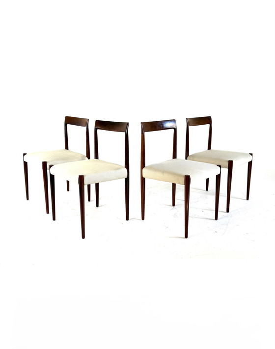 Image 1 of Set van 4 vintage eetkamerstoelen, Lübke ‘60