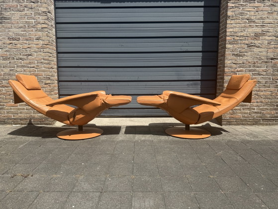 Image 1 of 2x Jori Fellini relax Medi Mono-move Cognac leather pillow