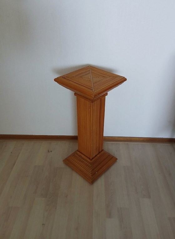 Rattan Column - Plant Column - Pedestal – Vintage (photo 4 of 6)
