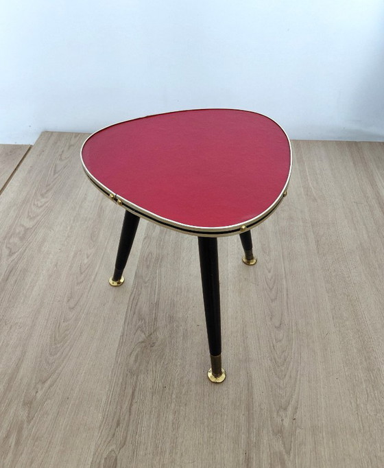 Image 1 of Tavolino anni '50 con piano rosso