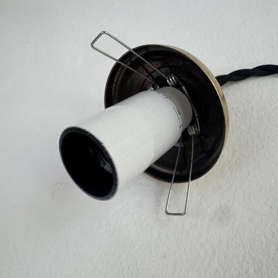 Image 1 of COPPIA DI PENDENTI IN VETRO ROTONDI VINTAGE