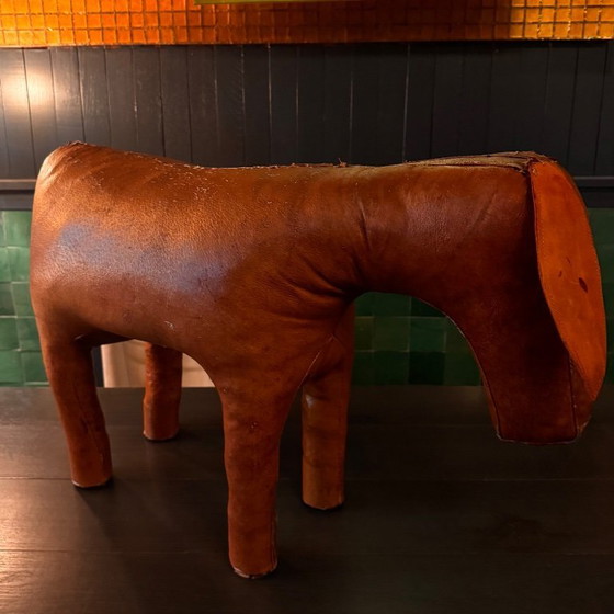 Image 1 of DIMITRI OMERSA Liberty vintage donkey DONKEY leather footstool object