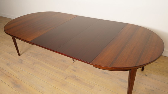 Image 1 of Table à manger ronde vintage | Omann Jun | Bois de rose | extensible
