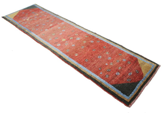 Image 1 of Original Persian carpet Gabbeh Ghashghai Oriental carpet 290 cm x 81 cm Old Natural