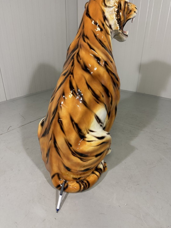 Image 1 of Grande tigre in ceramica, Italia, anni '70