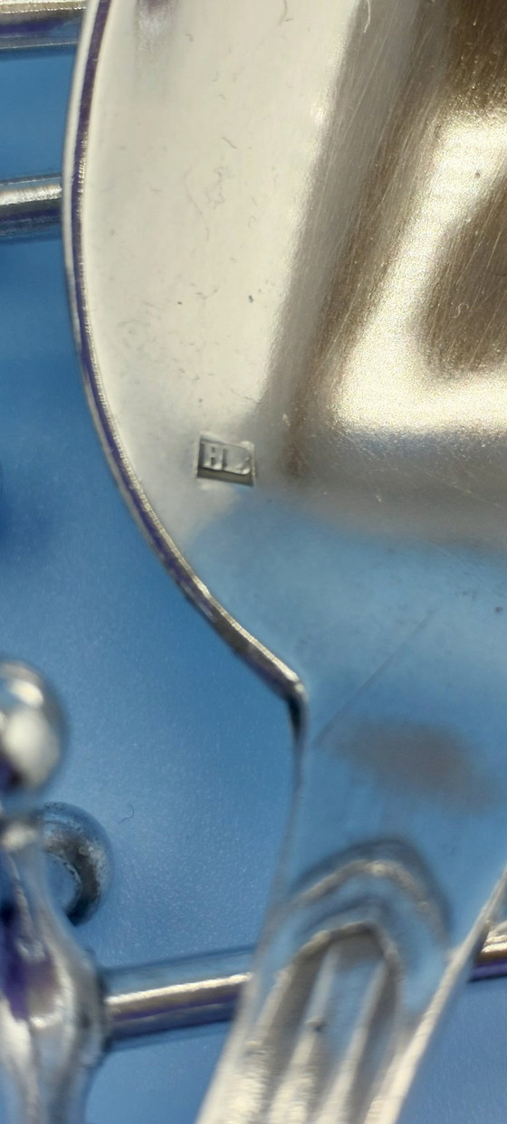 Image 1 of Lot verzilverd oa couvert  messenleggers  eierdopje. 