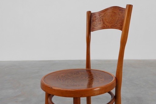 Art Deco Bentwood stoel van J & J Kohn, Oostenrijk ca. 1910
