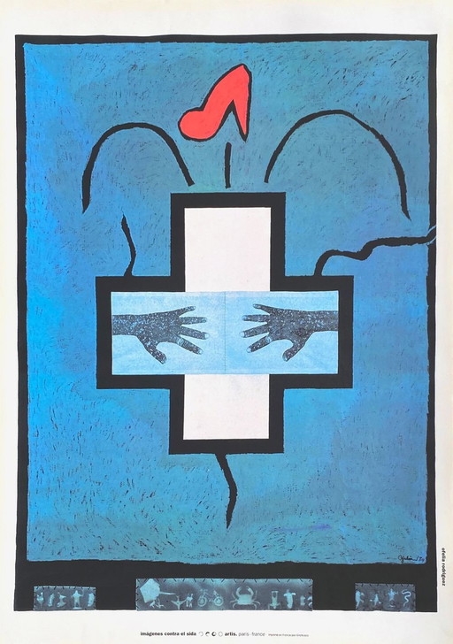 Ofelia RODRIGUEZ Imagenes contra el sida originele poster 1994