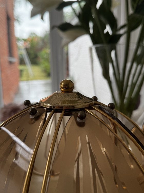 Lampes jumelles Art Déco vintage – Brass, Glass (photo 7 of 8)
