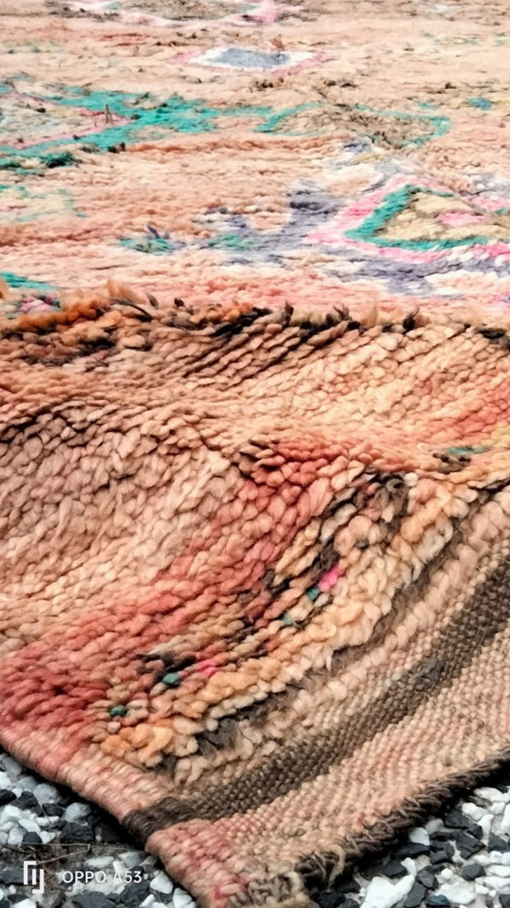 Image 1 of Hand-knotted Berber wool rug 360x155cm